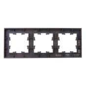 Рамка металлическая 3 поста IEK BRITE BR-M32-M-K02 РУ-3-1-БрЧ черный