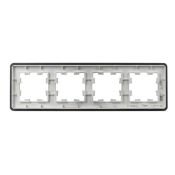 Рамка металлическая 4 поста IEK BRITE BR-M42-M-01-K48 РУ-4-1-Бр титан RE