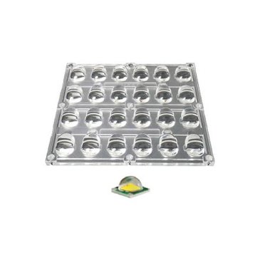 линза 130х60 градусов ( 24BST-E) на 24 Led квадратный