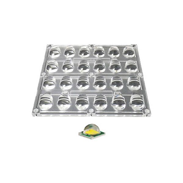 линза 130х60 градусов ( 24BST-E) на 24 Led квадратный