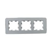 Рамка металлическая 3 поста IEK BRITE BR-M32-M-01-K47 РУ-3-1-Бр алюминий RE