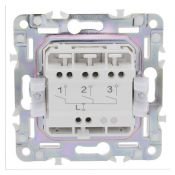 Выключатель встраиваемый трехклавишный IEK SKANDY SK-V30-0-10-K01 SK-V11W арктический белый