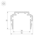 алюминиевый профиль KLUS держатель TEK-PLS-ZM-TK-2000 035011