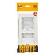 Рамка пластик 2 поста IEK BRITE BR-M22-K01 РУ-2-БрБ белый