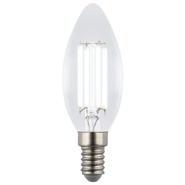 светодиодная лампа свеча Белый дневной  4W UL-00011937 LED-C35-4W-4000K-E14-CL GLY01TR Яркая A++