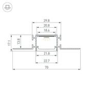 алюминиевый профиль FANTOM-BENT-W23-TOP-2000 ANOD 040347(1)