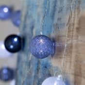 гирлянда НИТЬ Белый с насадками «Клубки кофейные» прозрачная нить, 20 LED, 5м IP20  220 В