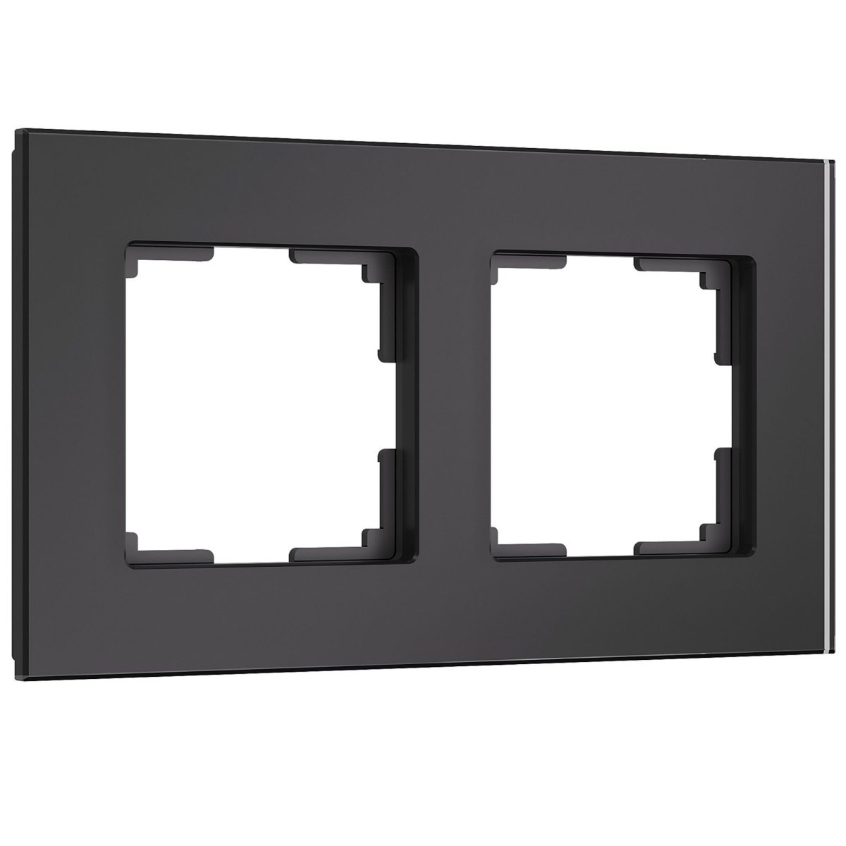 Рамка стеклянная 2 поста WERKEL Senso W0023108 черный