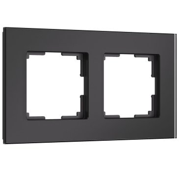 Рамка стеклянная 2 поста WERKEL Senso W0023108 черный