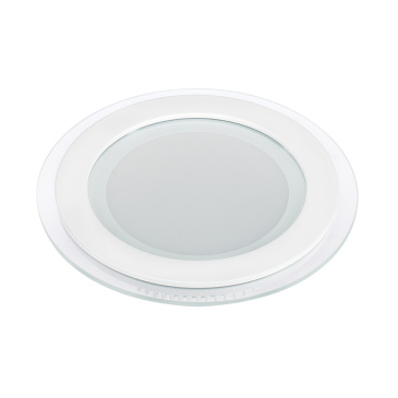 Встраиваемый светильник-панель  12W Белый дневной 016568  LT-R160WH стекло 220V IP20 круглый белый (с витрины)