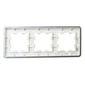 Рамка металлическая 3 поста IEK BRITE BR-M32-M-21-K47 РУ-3-1-Бр алюминий RE AL
