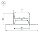 Тройник для профиля SL-LINIA45-FANTOM 030107