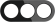 Рамка стеклянная 3 поста WERKEL Favorit Runda WL21-Frame-03 / W0035108  черный