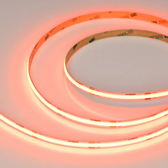 Светодиодная лента Оранжевый CSP 24V 8W/m 480Led/метр 047738 COB-X480-8mm