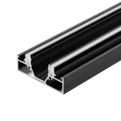 Накладной алюминиевый профиль STRETCH-20-CEIL-D-CENTER-2000 BLACK 042946