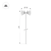 светильник   0.5W Белый теплый 050678 KT-DANDEL-BOLL-H495 (WH, 24 deg, 24V)  IP65 белый