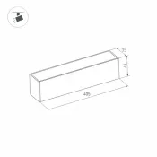 Магнитный трековый светильник 12W Белый дневной MAG-FLAT-45-L405 100deg  24V на магнитный шинопровод белый 046577 DALI