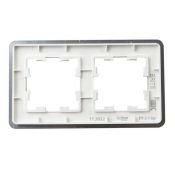 Рамка металлическая 2 поста IEK BRITE BR-M22-M-21-K47 РУ-2-1-Бр алюминий RE AL