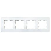 Рамка стеклянная 4 поста IEK BRITE BR-M42-G-41-K01 РУ-4-2-Бр белый RE