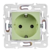 Штепсельная розетка встраиваемая IEK SKANDY 16А SK-R14-16-K06 SK-R04G с з/к без з/ш мятный