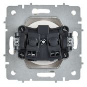 Штепсельная розетка встраиваемая IEK BRITE 10А BR-R10-10-K91 РС10-1-0-БрАБ без з/к и без шторк арктический белый