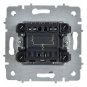 Выключатель встраиваемый двухклавишный IEK BRITE BR-V20-0-10-K91 ВС10-2-0-БрАБ арктический белый