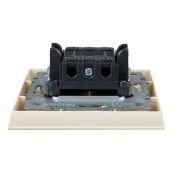 Выключатель встраиваемый двухклавишный IEK BRITE BR-V20-0-10-K10-F ВСР10-2-0-БрКр в сборе бежевый