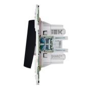 Выключатель встраиваемый двухклавишный перекрестный IEK SKANDY SK-V23-0-10-K53 SK-V06G графит
