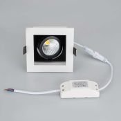 Встраиваемый светильник   9W Белый дневной 024125 CL-KARDAN-S102x102-9W 220V IP20 поворотный квадратный белый с черной вставкой