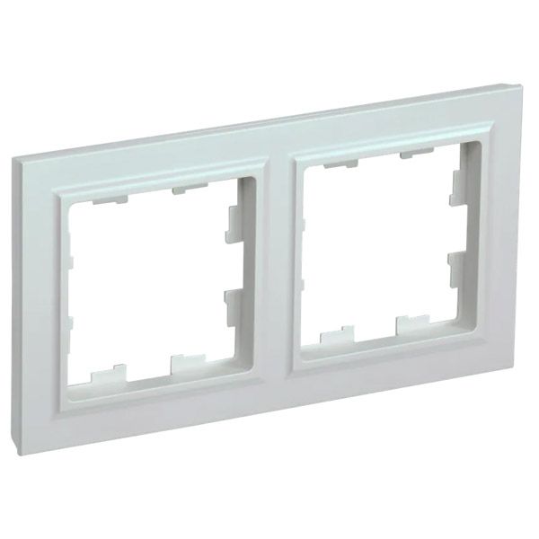 Рамка пластик 2 поста IEK BRITE BR-M22-K36 РУ-2-БрЖ жемчуг