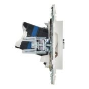 Розетка встраиваемая комбинированная IEK SKANDY SK-AK20-2-K01 SK-A15W TV+RJ45 кат.6 арктический белый