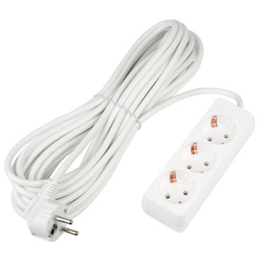 удлинитель с заземлением Uniel UL-00010004 S-GCU3-10 WHITE 10м Ultra
