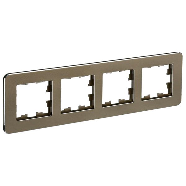 Рамка металлическая 4 поста IEK BRITE BR-M42-M-01-K49 РУ-4-1-Бр латунь RE