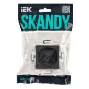 Штепсельная розетка встраиваемая IEK SKANDY 10А SK-R13-10-K53 SK-R01G без з/к с з/ш графит