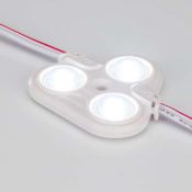 Светодиодный модуль герм. 3led Белый 2835smd 12V фигурный с линзой 020644 ARL-LT2835-3-Batwing