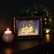 фигурка  светодиодная 5W Белый теплый  &quot;Картина&quot;, 501-163, 2Led, 3хАА, с эффектом снегопада, IP20