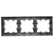Рамка стеклянная 3 поста IEK BRITE BR-M32-G-K30 РУ-3-2-БрД дымчатый