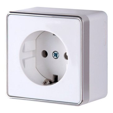 Штепсельная розетка накладная WERKEL GALLANT 16A 250V WL15-02-01 / W5071001 с/з белый