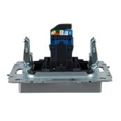 Розетка встраиваемая компьютерная IEK BRITE BR-K10-2-K47 РК11-БрА RJ45 кат.6 алюминий