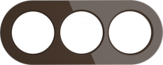 Рамка стеклянная 3 поста WERKEL Favorit Runda WL21-Frame-03 / W0035114  коричневый