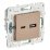 Розетка встраиваемая USB IEK SKANDY A+C 3,1А SK-U22-D31-K98 SK-R14Sa песочный