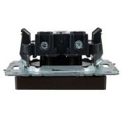 Штепсельная розетка встраиваемая IEK BRITE 10А BR-R10-10-K45 РС10-1-0-БрТБ без з/к и шторками бронза