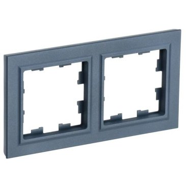 Рамка пластик 2 поста IEK BRITE BR-M22-K35 РУ-2-БрМ маренго