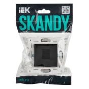 Розетка встраиваемая компьютерная IEK SKANDY SK-K10-1-K02 SK-K01Bl RJ45 кат.5E черный