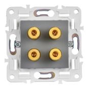 Розетка встраиваемая аудио IEK SKANDY SK-S40-K03 SK-A01Gr серый