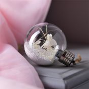 фигурка  светодиодная Ёлочный шар «Белые лепестки»  Белый теплый, 8х8х8 см