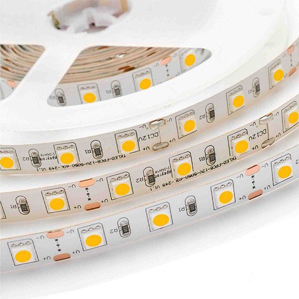 Светодиодная лента Белый теплый 5050 24V 14.4W/m 60Led/метр 00-308 PRO 10мм IP20 Светодиодная лента Белый теплый 5050 24V 14.4W/m 60Led/метр 00-308 PRO 10мм IP20