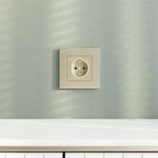 Рамка пластик 1 пост WERKEL Slab W0012911 шампань софт