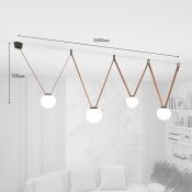 Готовый набор ременной трековой системы DENKIRS  40W Белый дневной Belty DK55SET20-01-BR подвесной коричневый