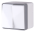 Выключатель накладной двухклавишный WERKEL GALLANT WL15-03-02 IP44 / W5020201 белый